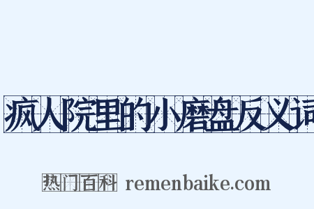 疯人院里的小磨盘反义词是什么意思的图片